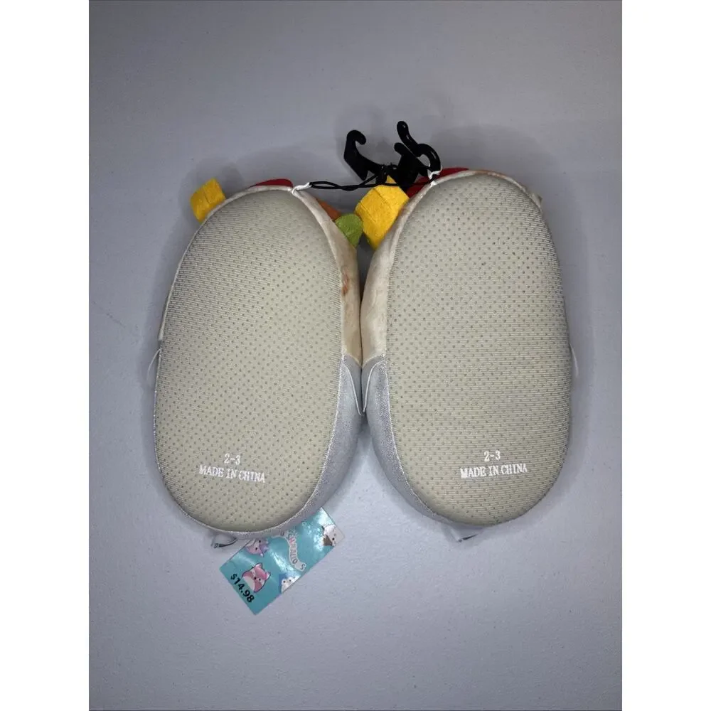 Squishmallows Kids Bernardo the Burrito Plush Slipper Girls Size 2/3